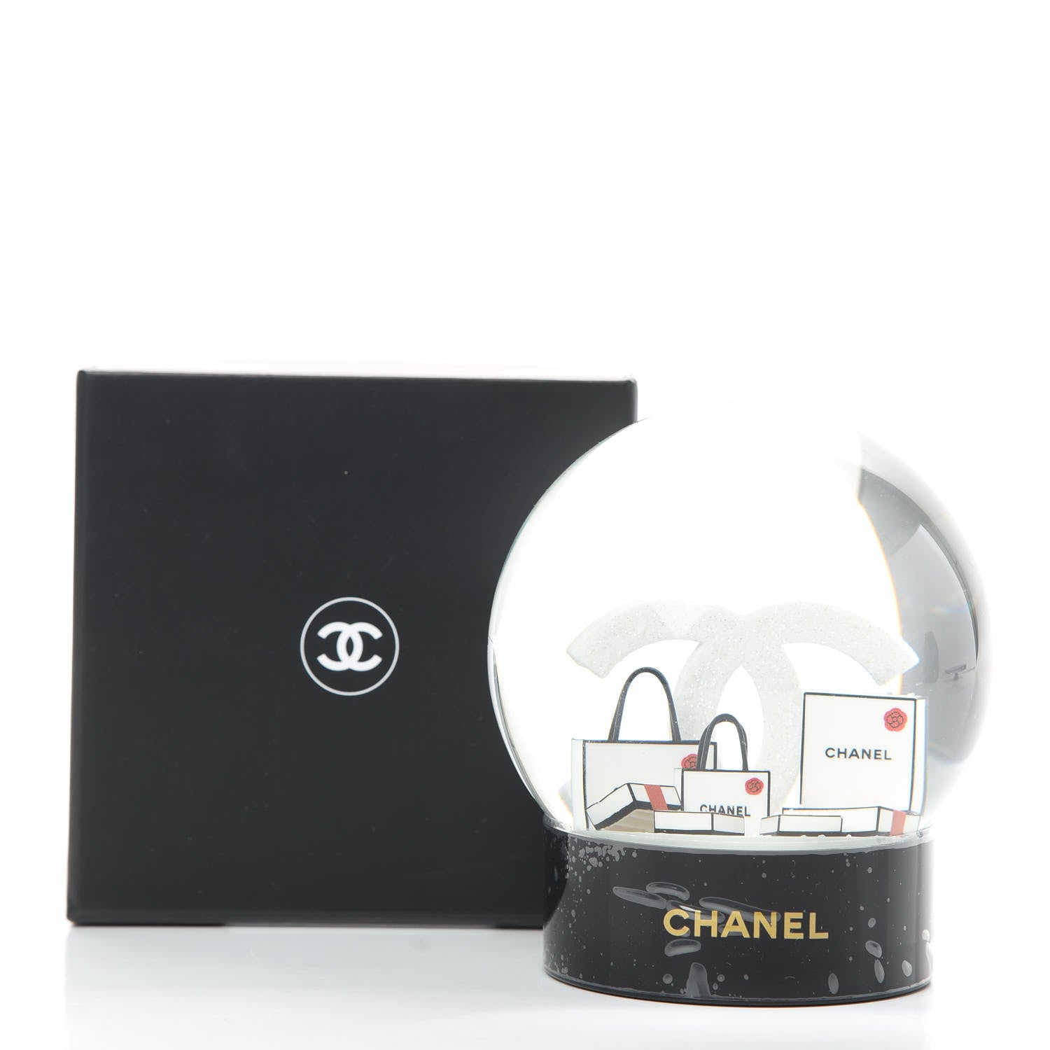 Chanel Glass CC Shopping Bag Snow Globe 5 of 5