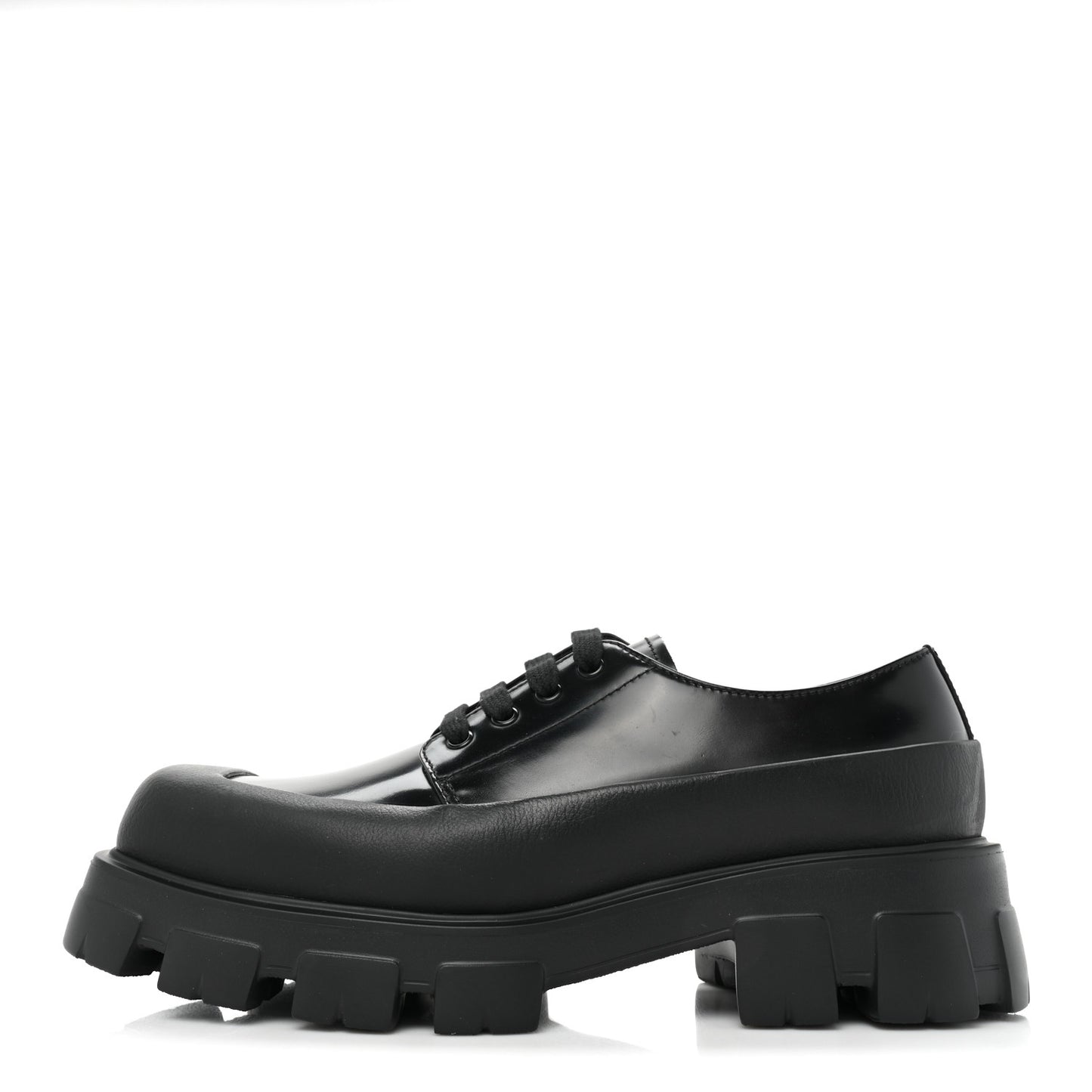 Spazzolato Mens Lace Up 45mm Derby Loafers 8 Black