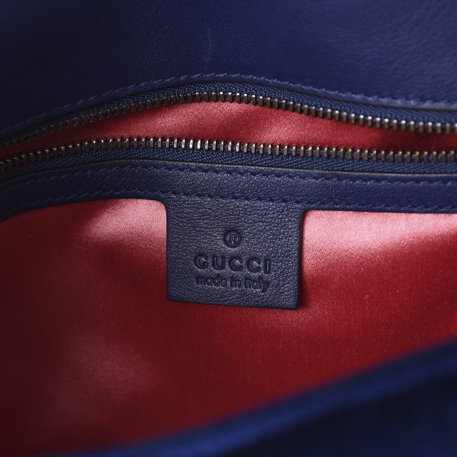 Gucci Velvet Matelasse Small GG Marmont Shoulder Bag Cobalt Blue 6 of 9