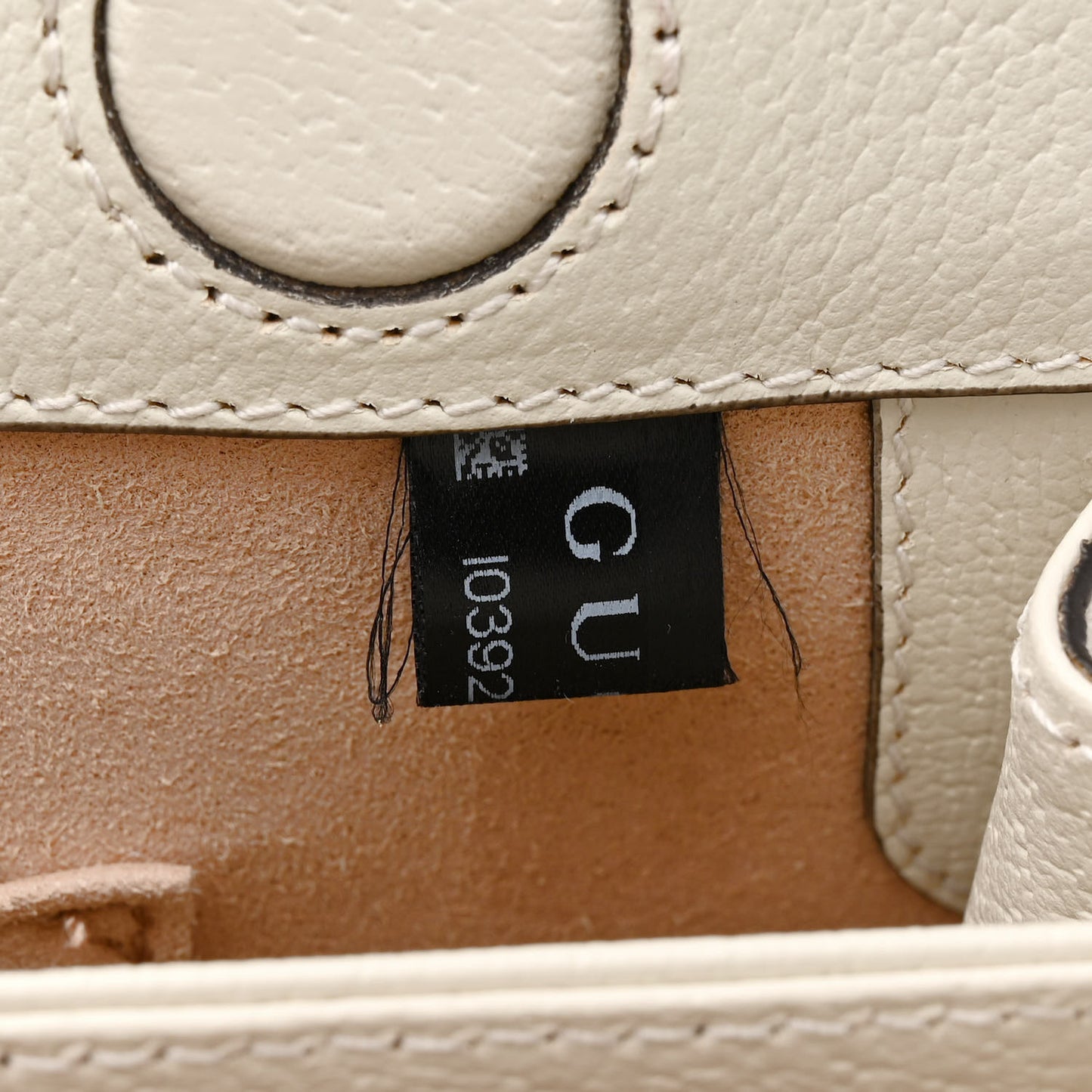 Textured Calfskin Web Small Ophidia Chain Shoulder Bag Mystic White