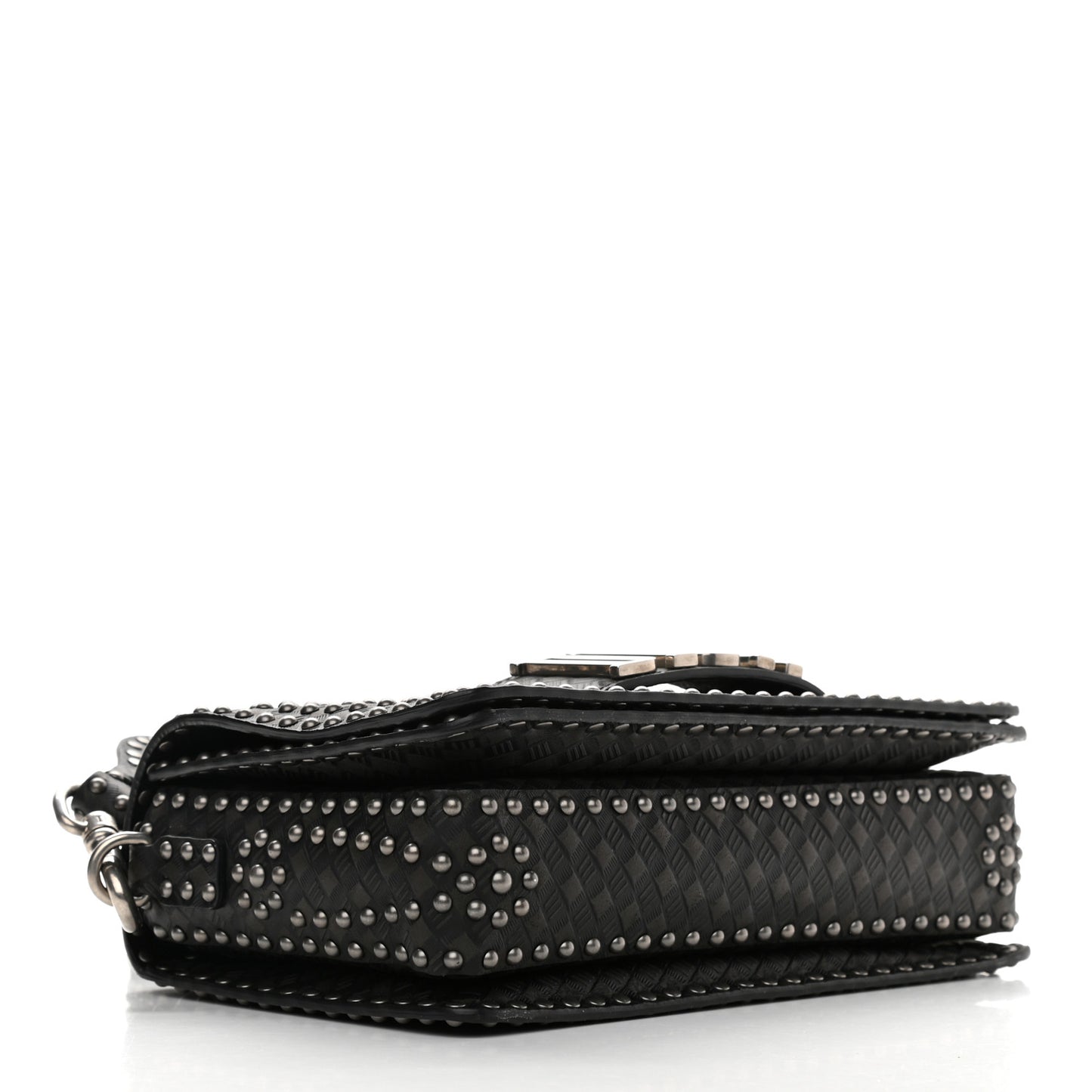 Calfskin Studded Dio(r)evolution Flap Bag Black