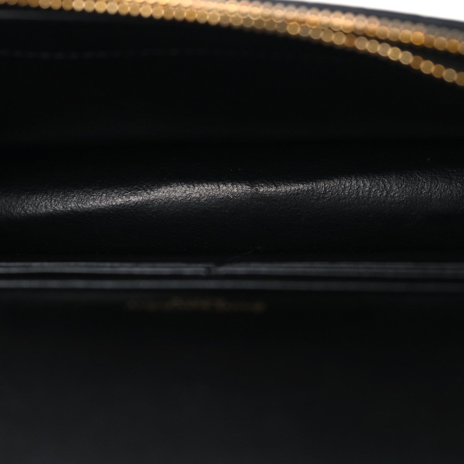 Saint Laurent Calfskin Crocodile Embossed Kate Monogram Tassel Chain Wallet Black 5 of 9