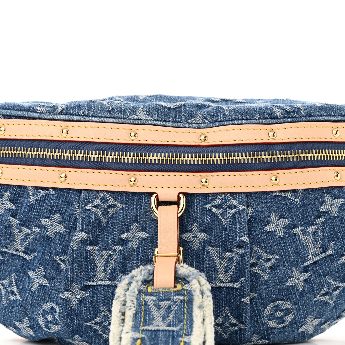 Monogram Denim High Rise Bumbag Blue
