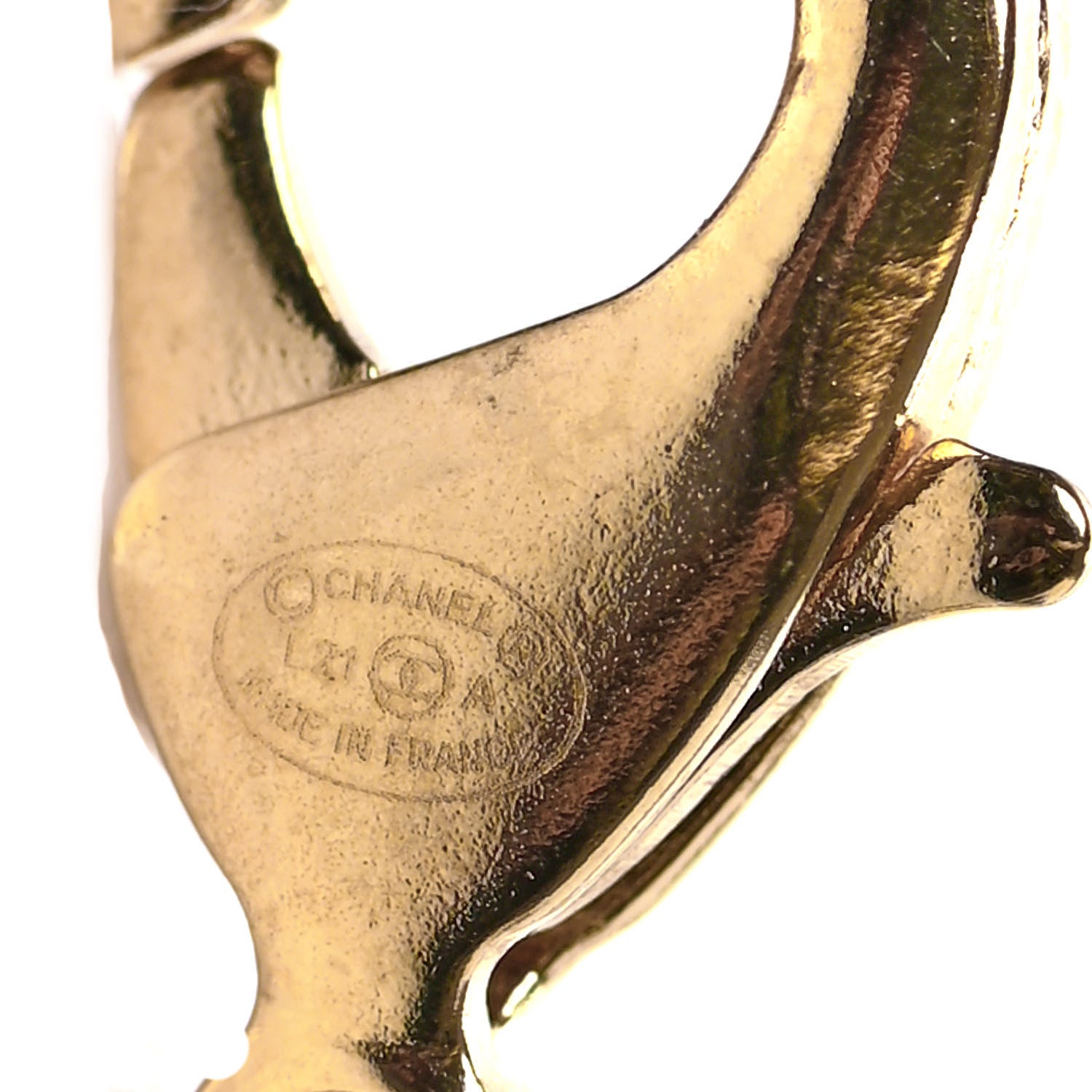 Chanel Metal Quilted CC Necklace Gold 5 of 6