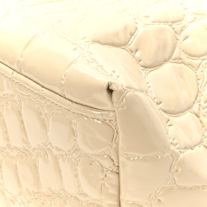 Miu Miu Vernice Alligator Embossed Shoulder Bag Sabbia 8 of 11