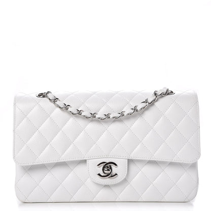 Chanel Caviar Quilted Medium Double Flap White 1 of 7
