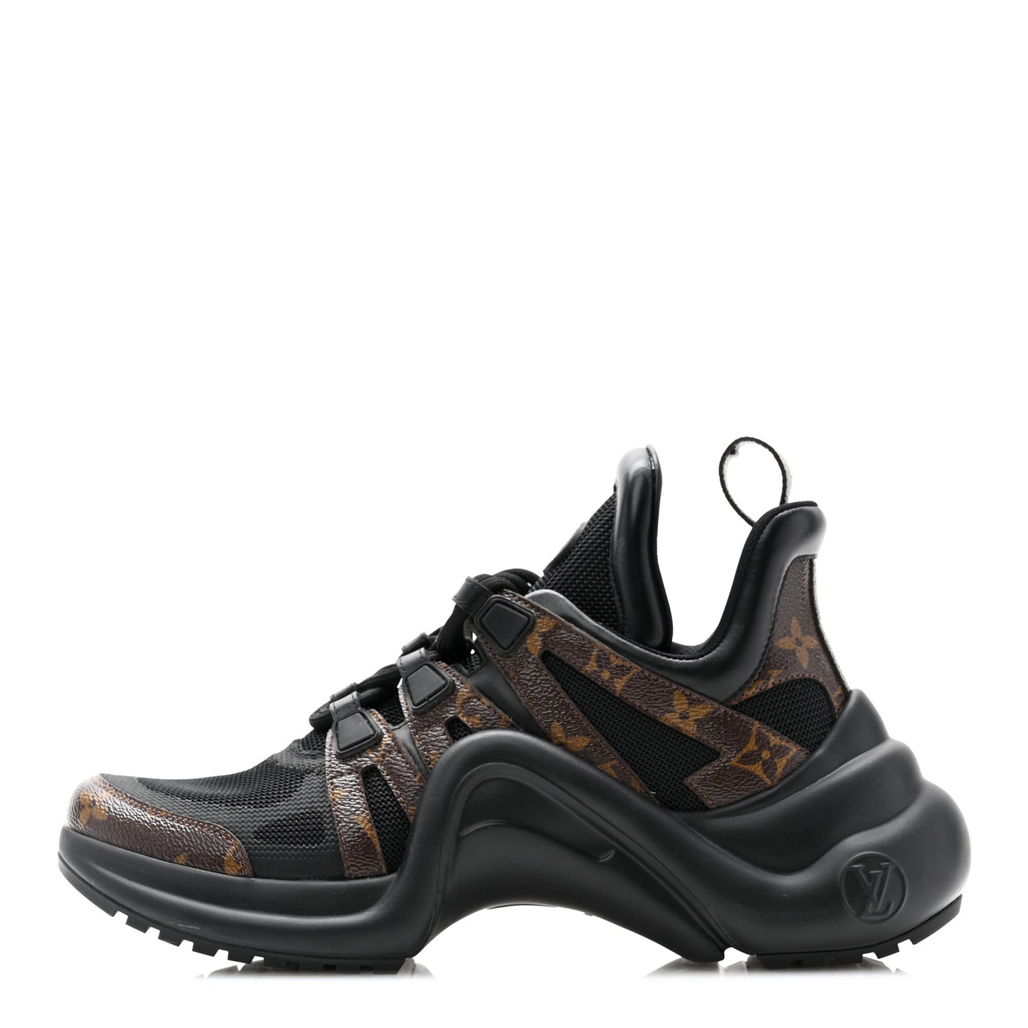 Calfskin Patent Monogram LV Archlight Sneakers 38.5 Black