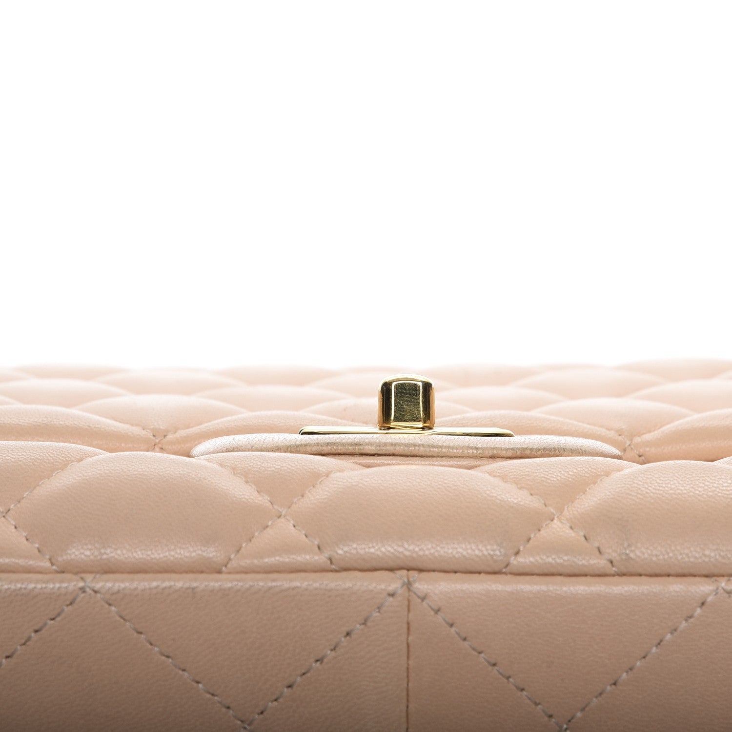 Chanel Lambskin Quilted Jumbo Single Flap Beige 6 of 19