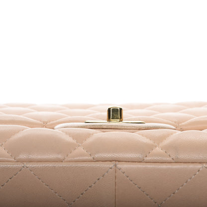 Chanel Lambskin Quilted Jumbo Single Flap Beige 6 of 19