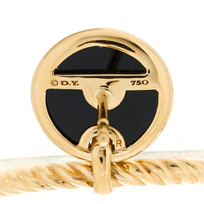 David Yurman DAVID YURMAN 18K Yellow Gold Onyx DY Elements Double Drop Earrings 4 of 4