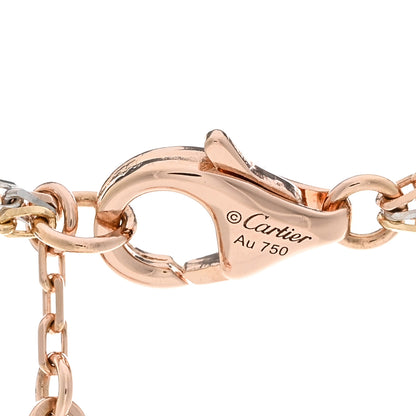 Cartier 18K Pink Yellow White Gold Three Chain Necklace 4 of 4
