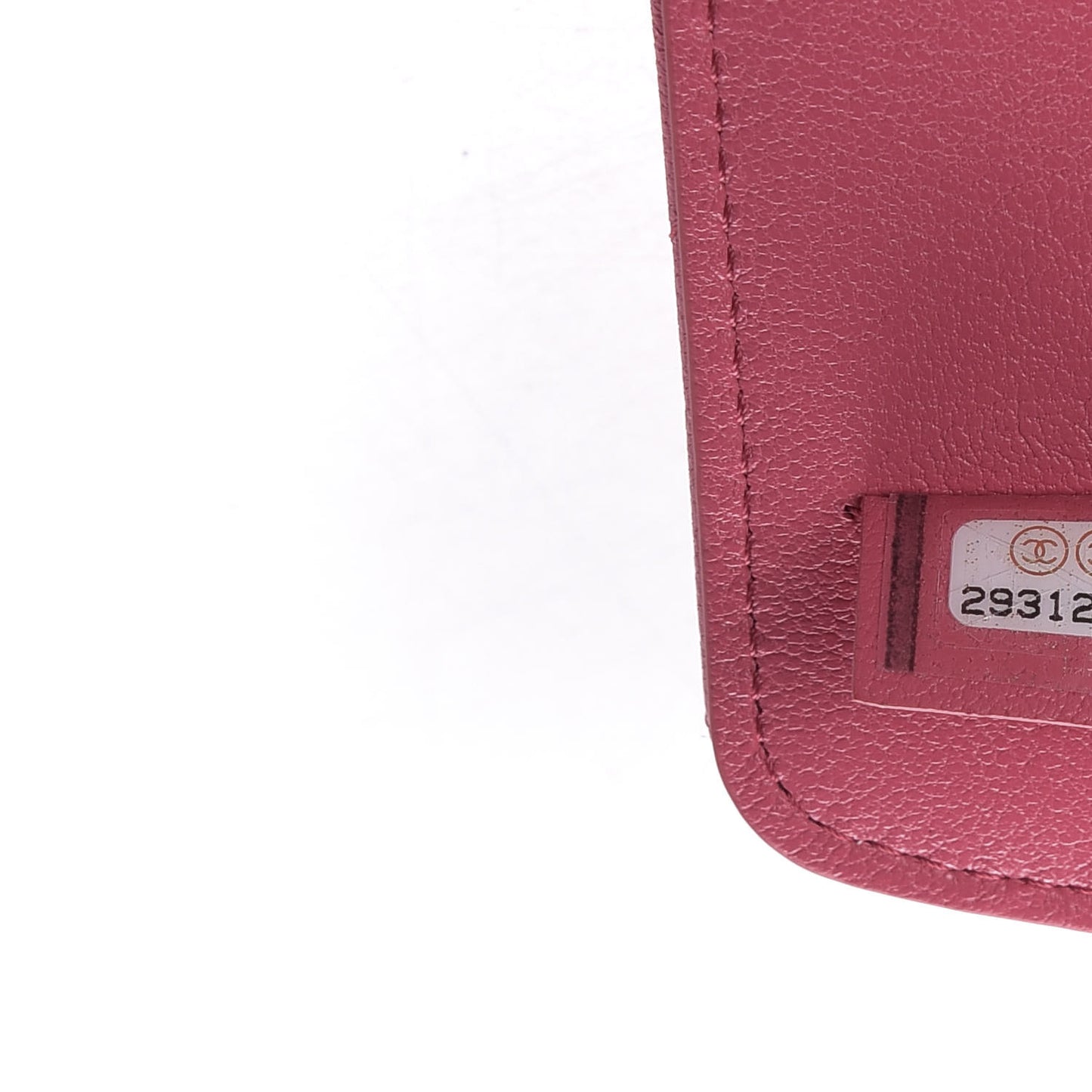 Lambskin Quilted Chanel 19 Luggage Tag Pink