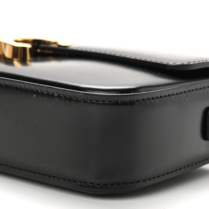 Celine Shiny Calfskin Triomphe Shoulder Bag Black 11 of 11