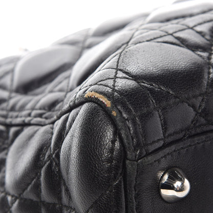 Christian Dior Lambskin Cannage Large Lady Dior Black 10 of 11