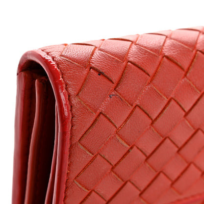 Bottega Veneta Nappa Intrecciato Continental Wallet Red 10 of 14