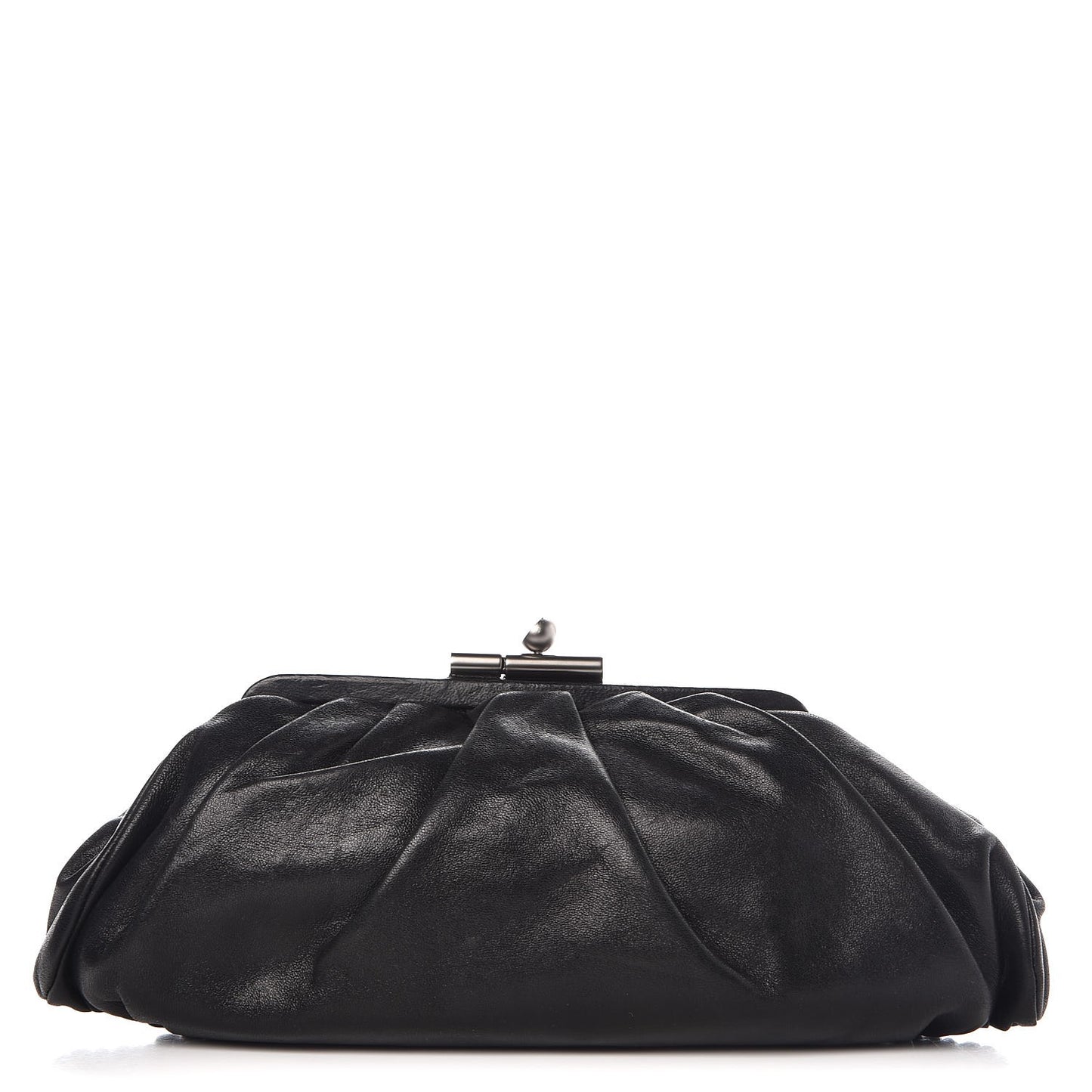 Lambskin Monte Carlo Clutch Black