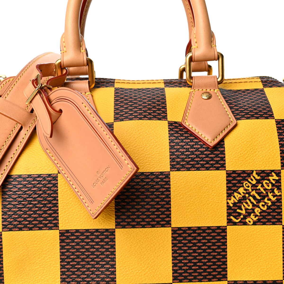 Louis Vuitton Damier Pop Speedy Bandouliere 25 Jaune Mat 7 of 11