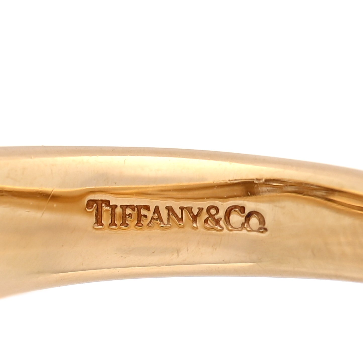 18K Yellow Gold Diamond Heart Band Ring 49 5