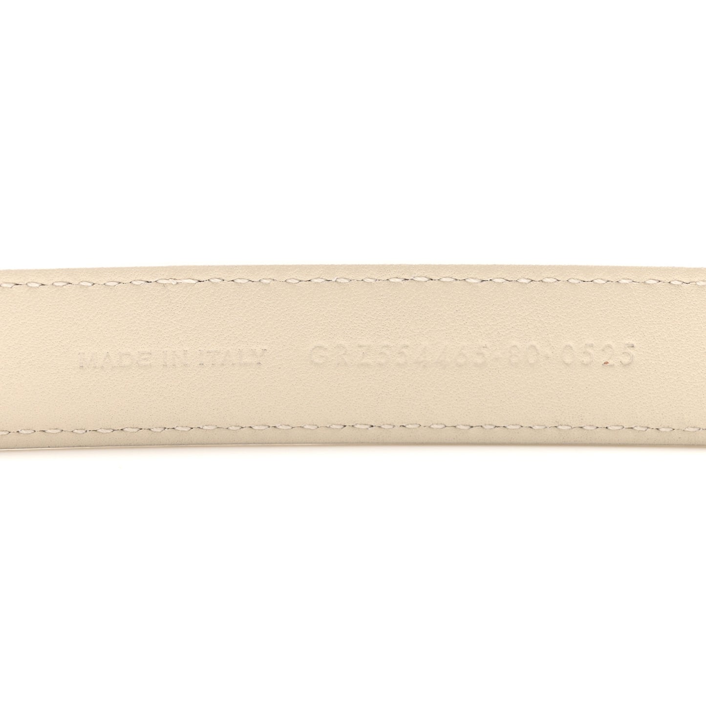 Smooth Calfskin Monogram Square Buckle Belt 80 32 Crema Soft