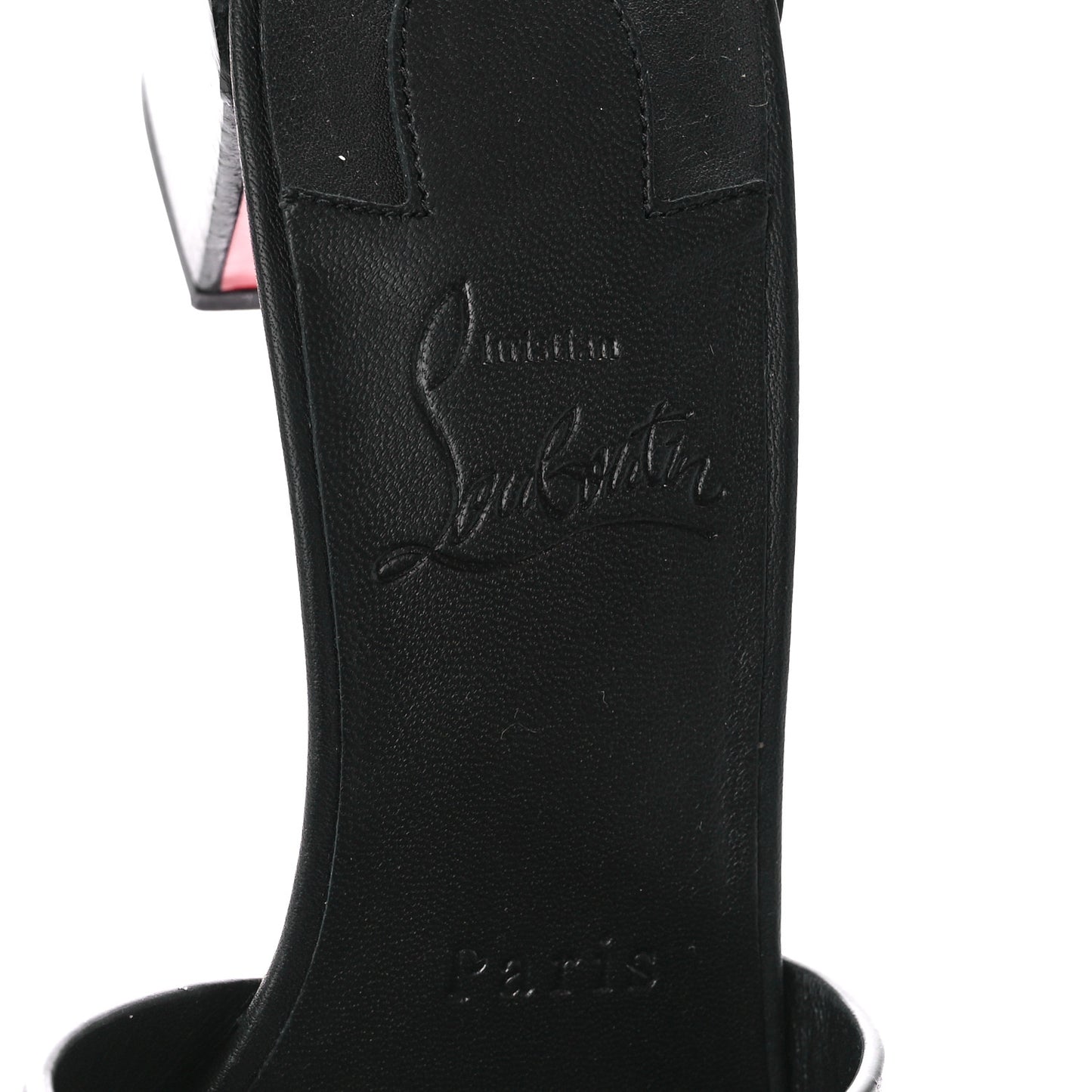 Calfskin Logo Embossed So CL 55 Mule 36.5 Black