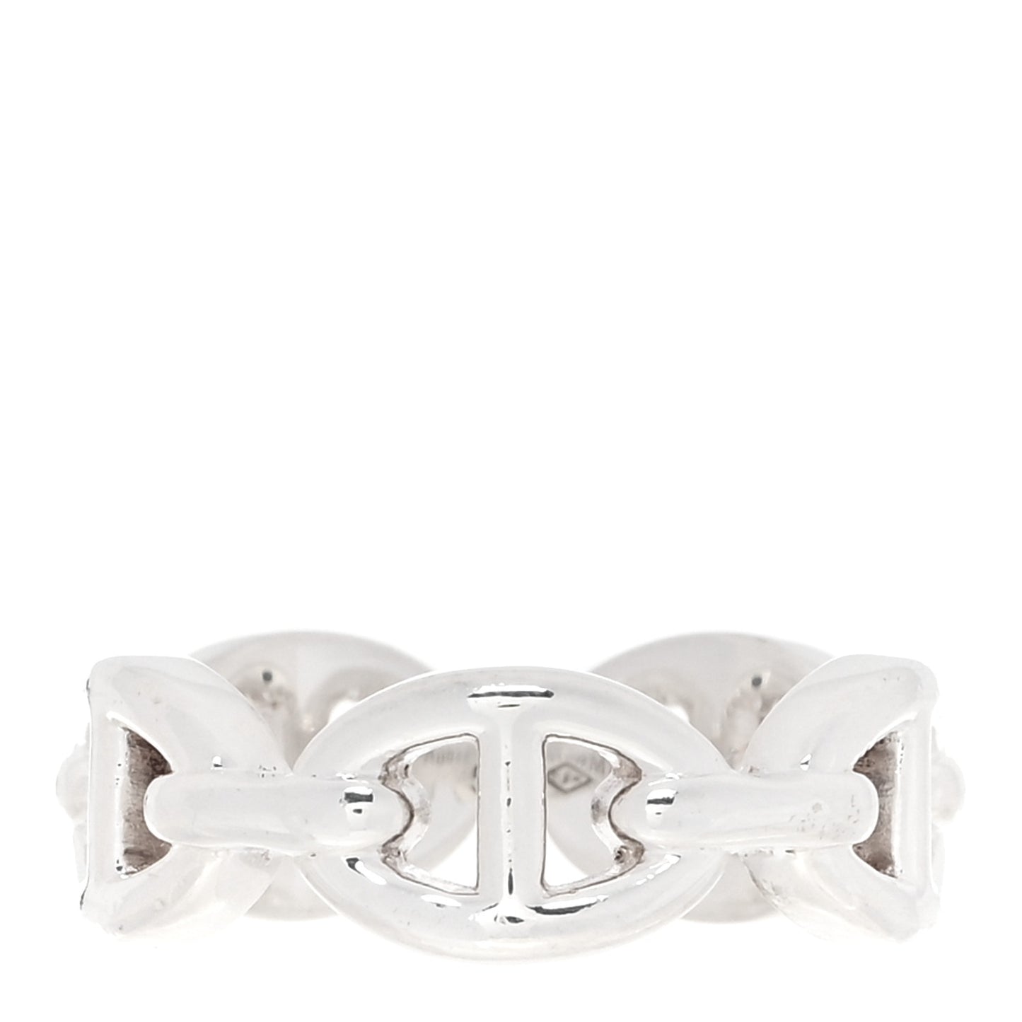 Sterling Silver PM Chaine d'Ancre Enchainee Band Ring 52 6