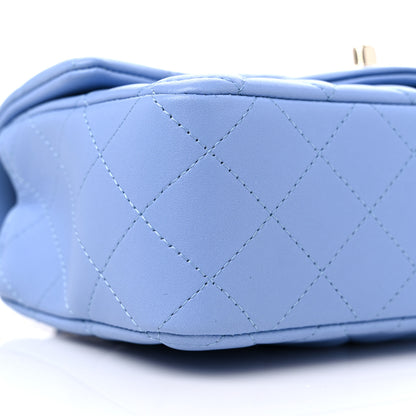Chanel Lambskin Quilted Mini Rectangular Flap Light Blue 7 of 9