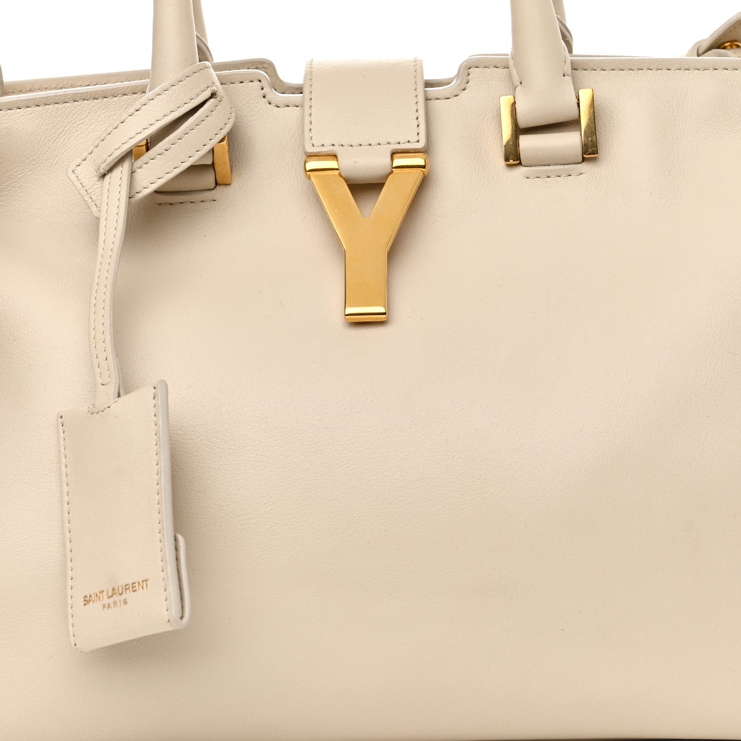 Saint Laurent Calfskin Small Classic Y Cabas Beige 7 of 16