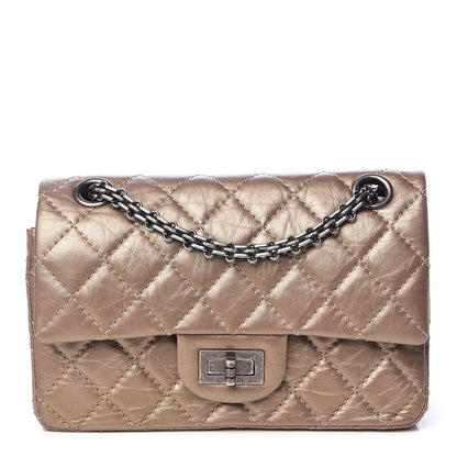 Chanel Metallic Calfskin Quilted 2.55 Reissue 224 Flap Gold 1 of 11