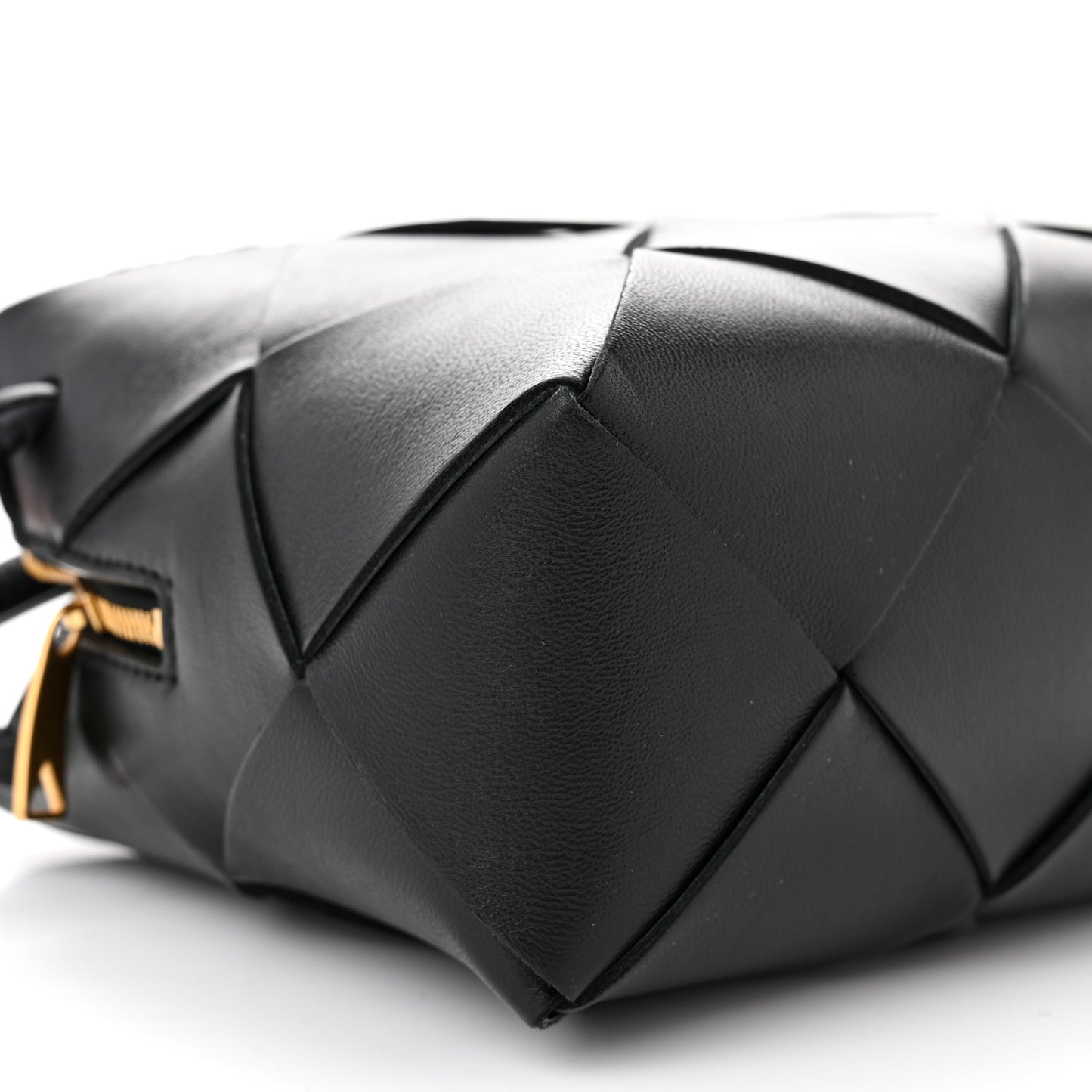Lambskin Maxi Intrecciato Small Cassette Camera Bag Black