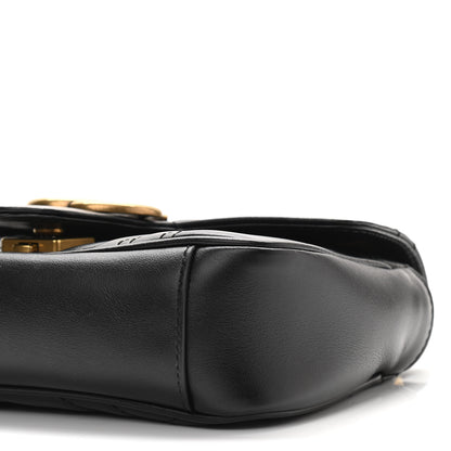 Gucci Calfskin Matelasse Mini GG Marmont Shoulder Bag Black 6 of 10