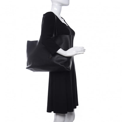 Saint Laurent Calfskin Large Shopping Tote Black 2 of 10