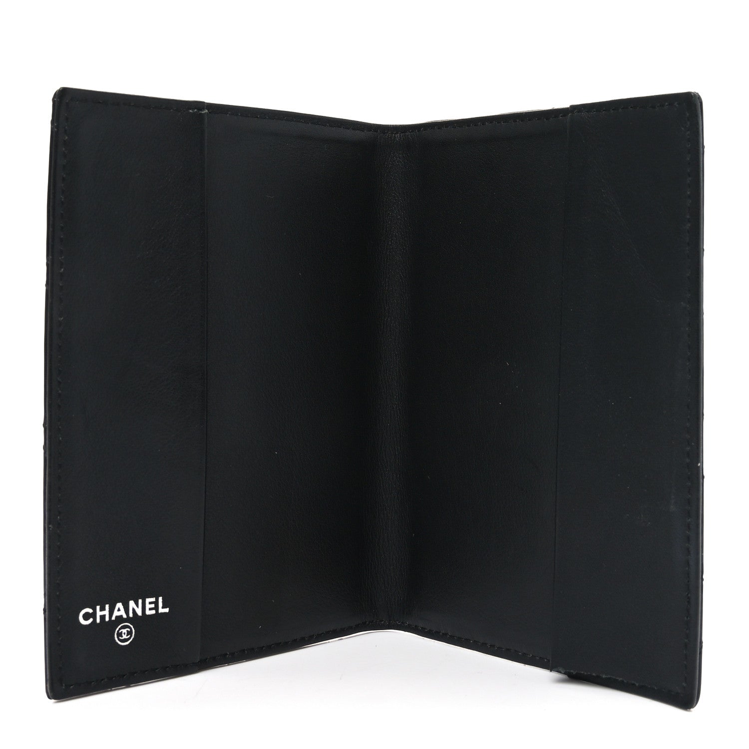 Chanel Patent Calfskin Quilted Passport Holder Black 5 of 8