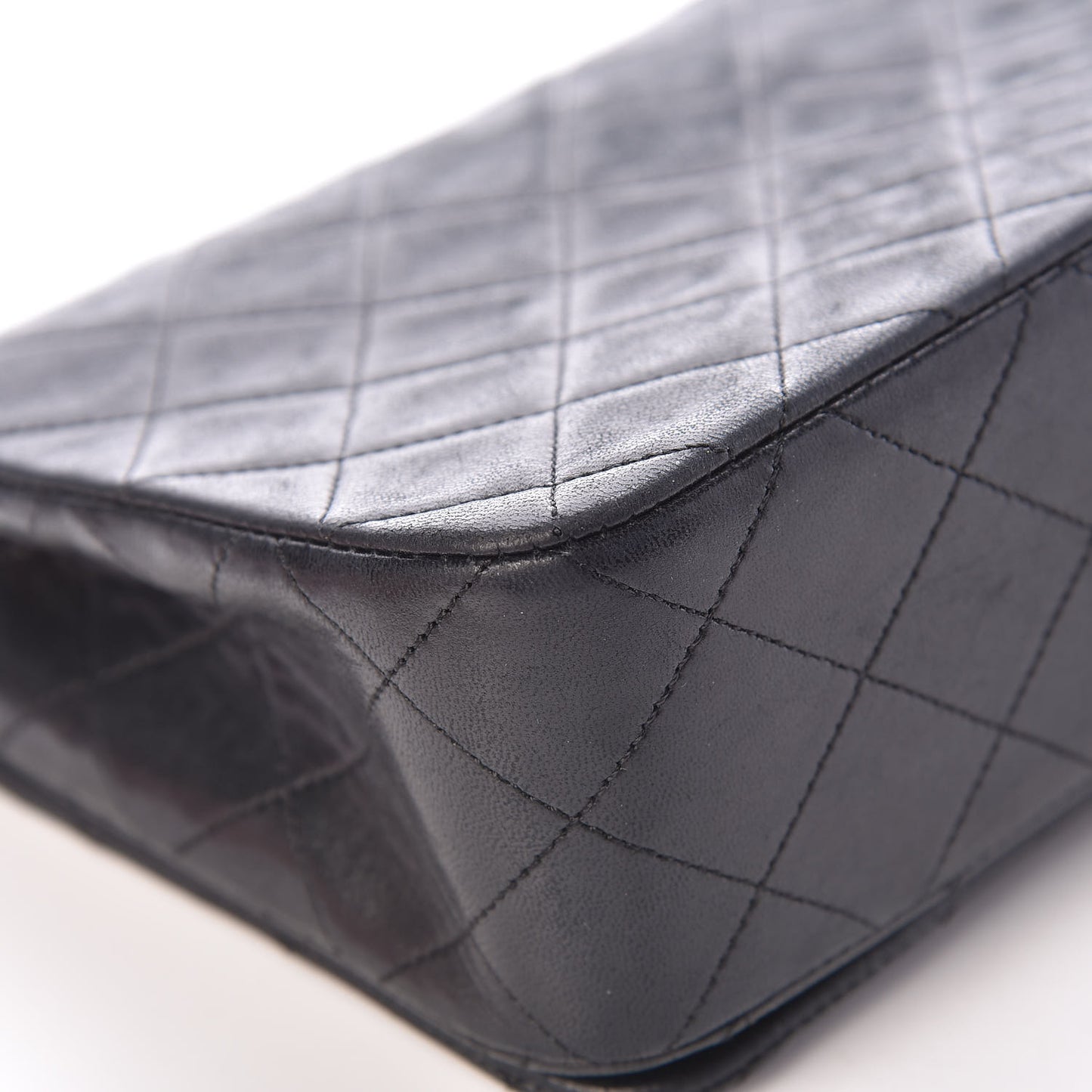 Lambskin Quilted Small Single Flap Black