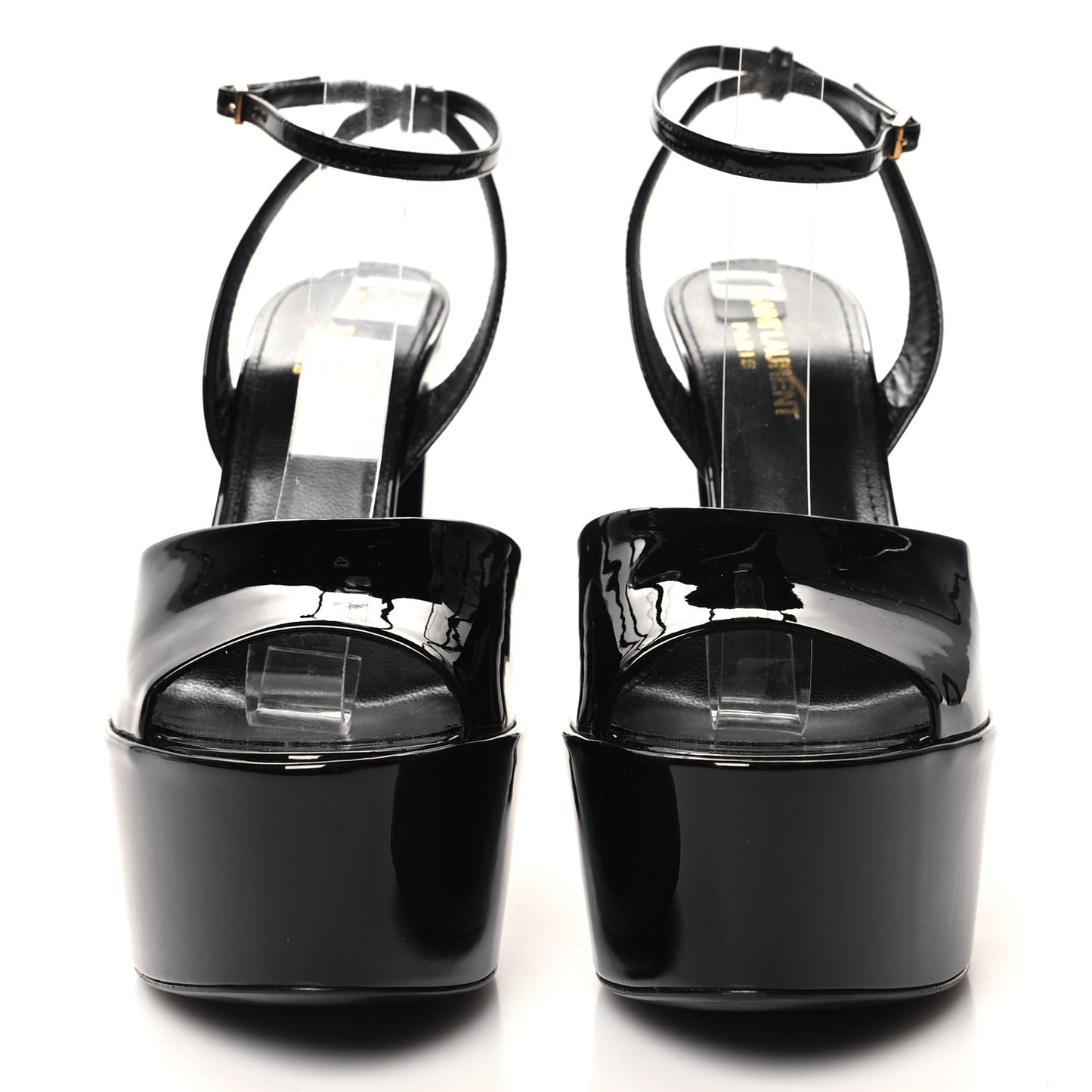 Patent Jodie 95 Platform Sandals 36.5 Black