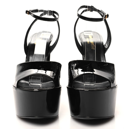 Saint Laurent Patent Jodie 95 Platform Sandals 36.5 Black 2 of 9