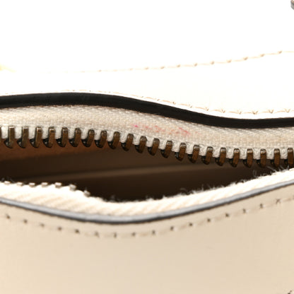 Gucci Calfskin Matelasse Chevron Mini GG Marmont Half Moon Hobo Mystic White 12 of 15