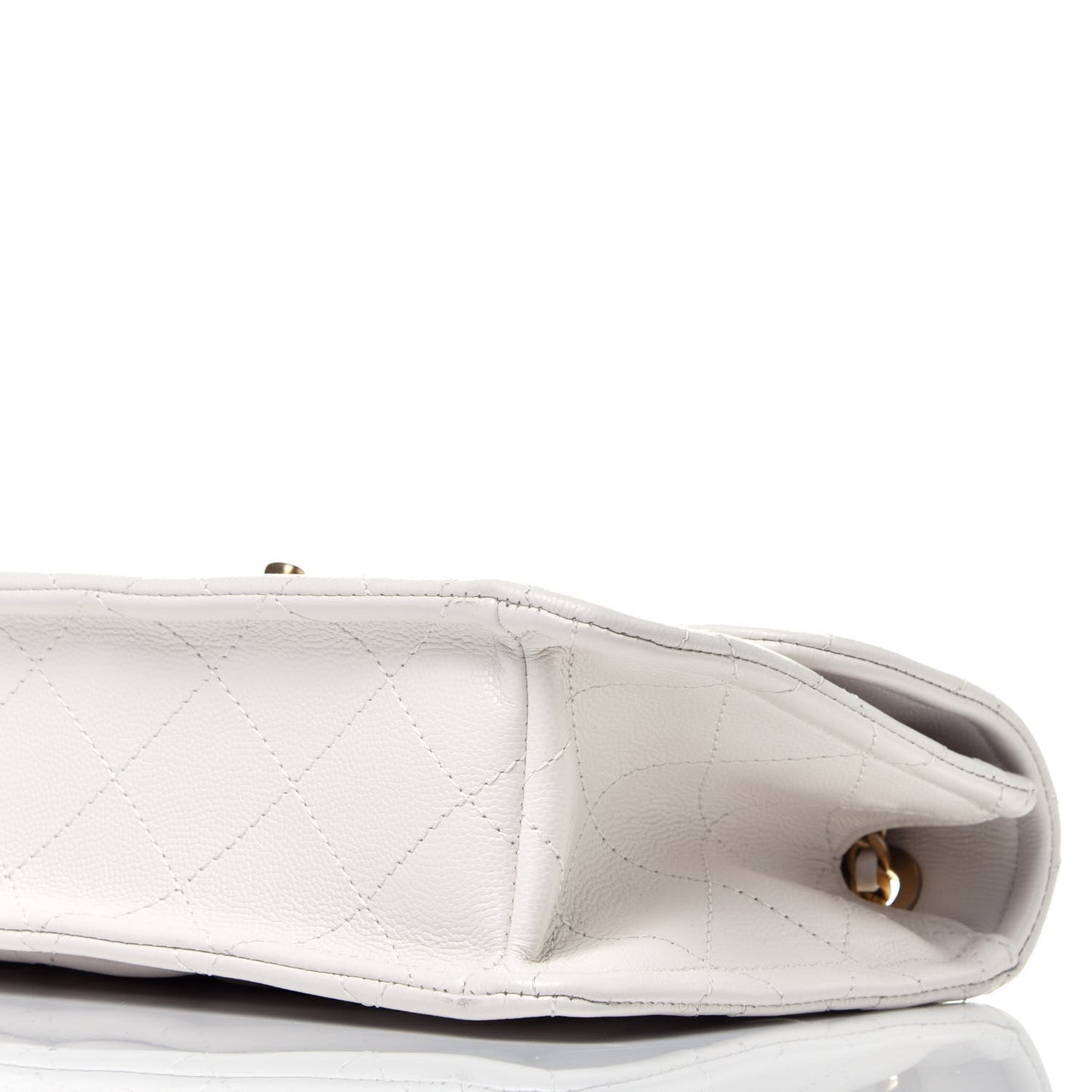 Caviar Quilted Medium Sweet Classic Flap White