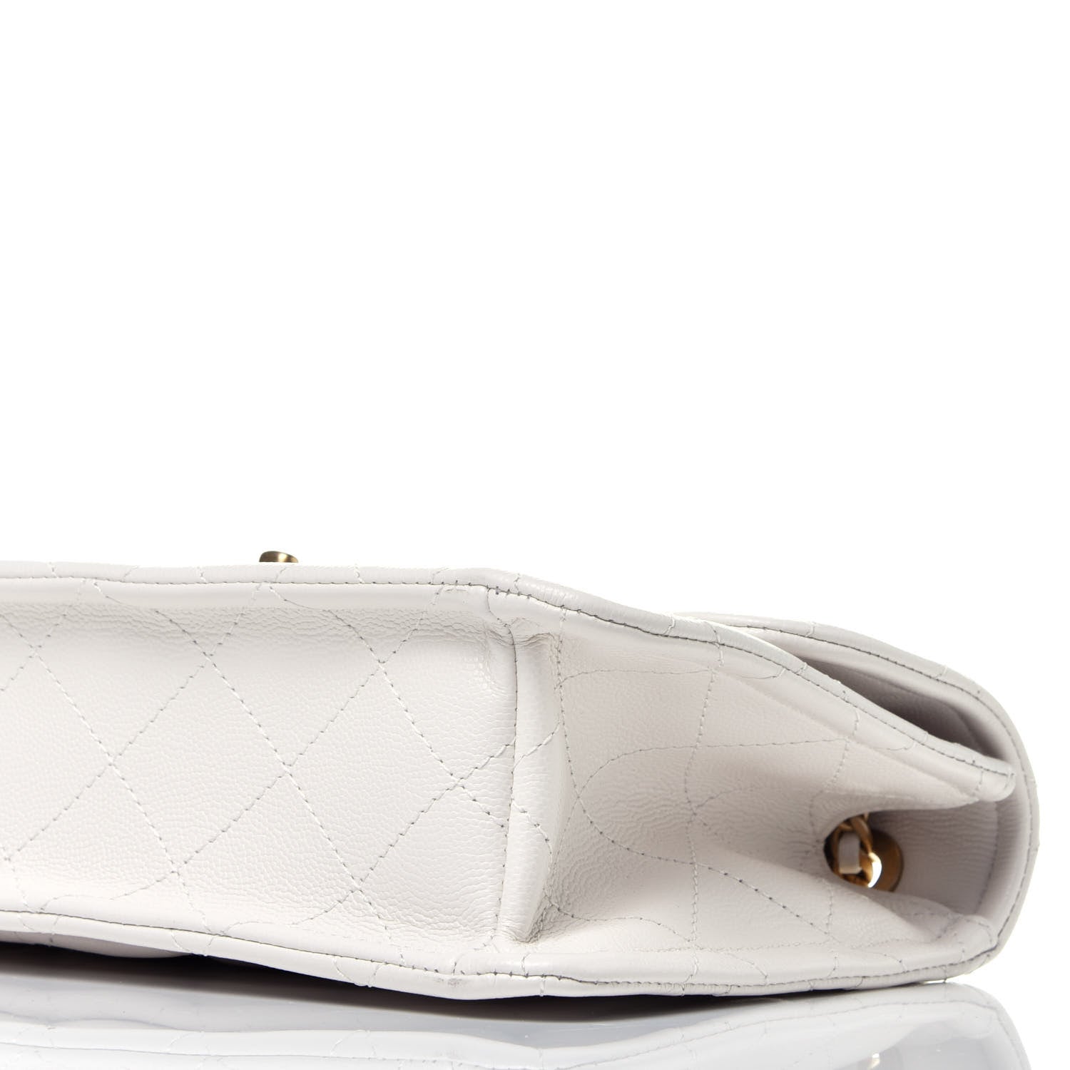 Chanel Caviar Quilted Medium Sweet Classic Flap White 9 of 9