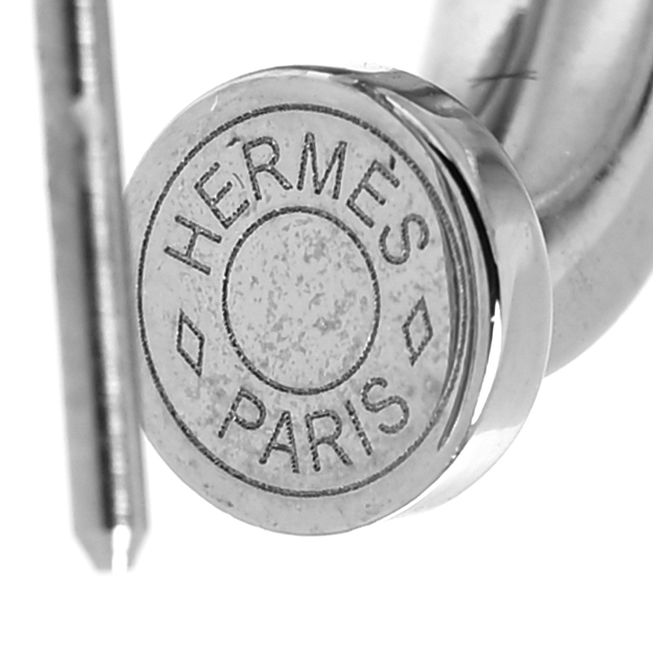 Hermes Palladium Swift O'Kelly Earrings 4 of 6