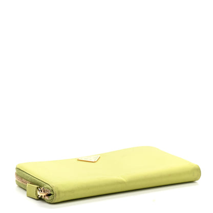 Prada Tessuto Nylon Zip Around Wallet Green 4 of 13
