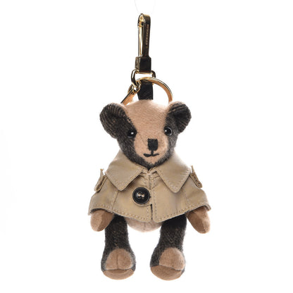 Burberry Cashmere House Check Thomas Bear Poncho Bag Charm Camel 1 of 3