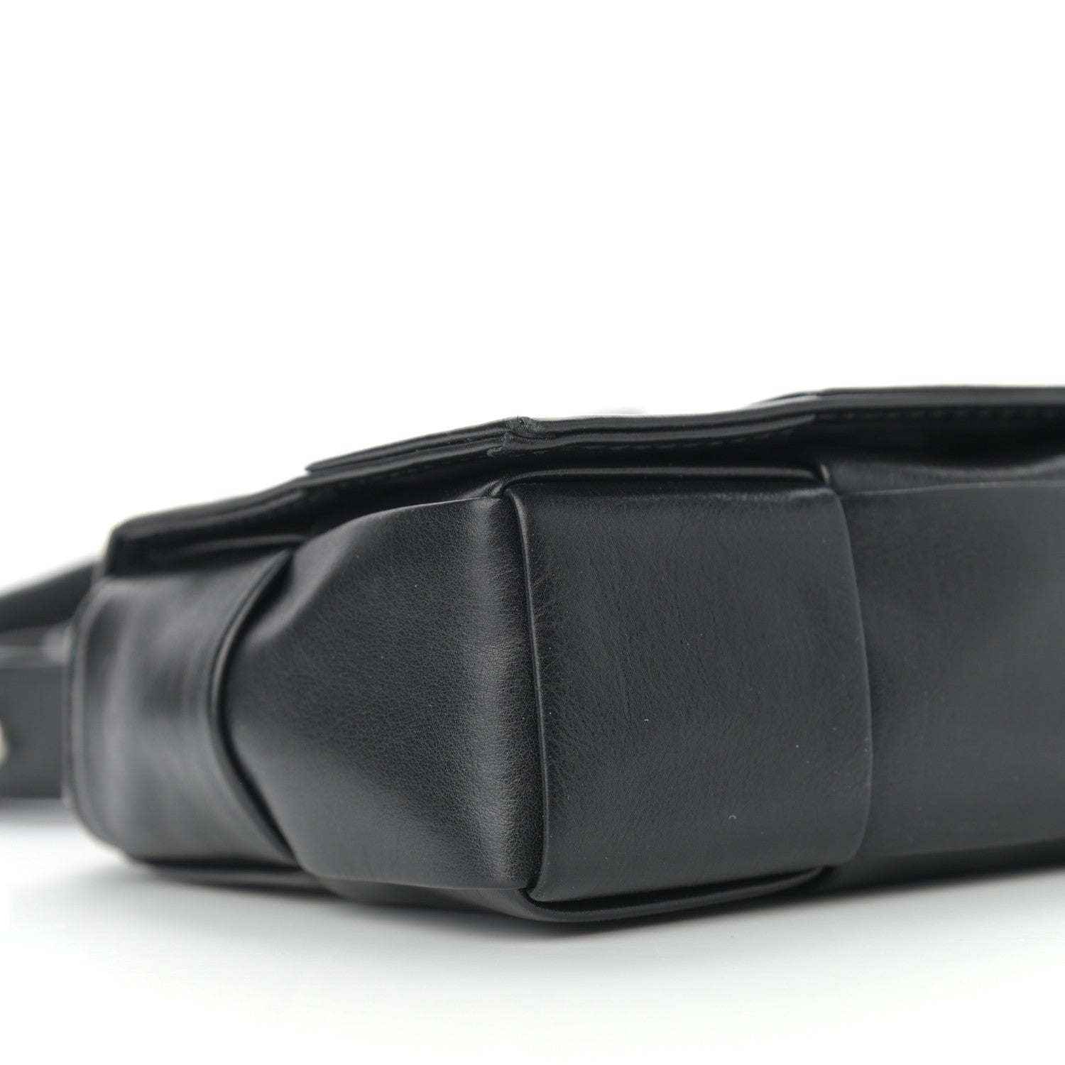 Bottega Veneta Paper Calfskin Intrecciato Cassette Black 7 of 8
