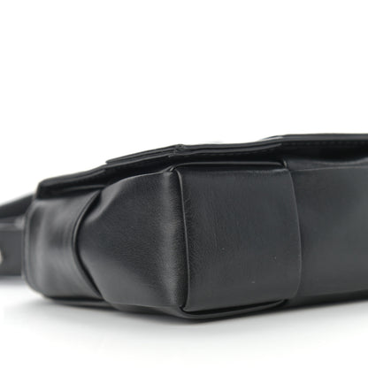 Bottega Veneta Paper Calfskin Intrecciato Cassette Black 7 of 8