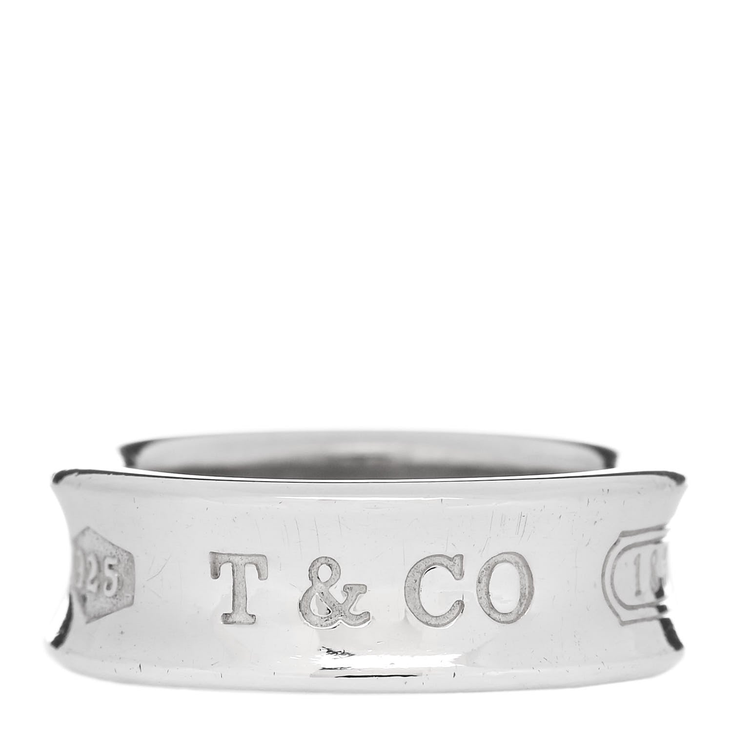 Tiffany Sterling Silver 1837 Band Ring 51 5.75 1 of 5