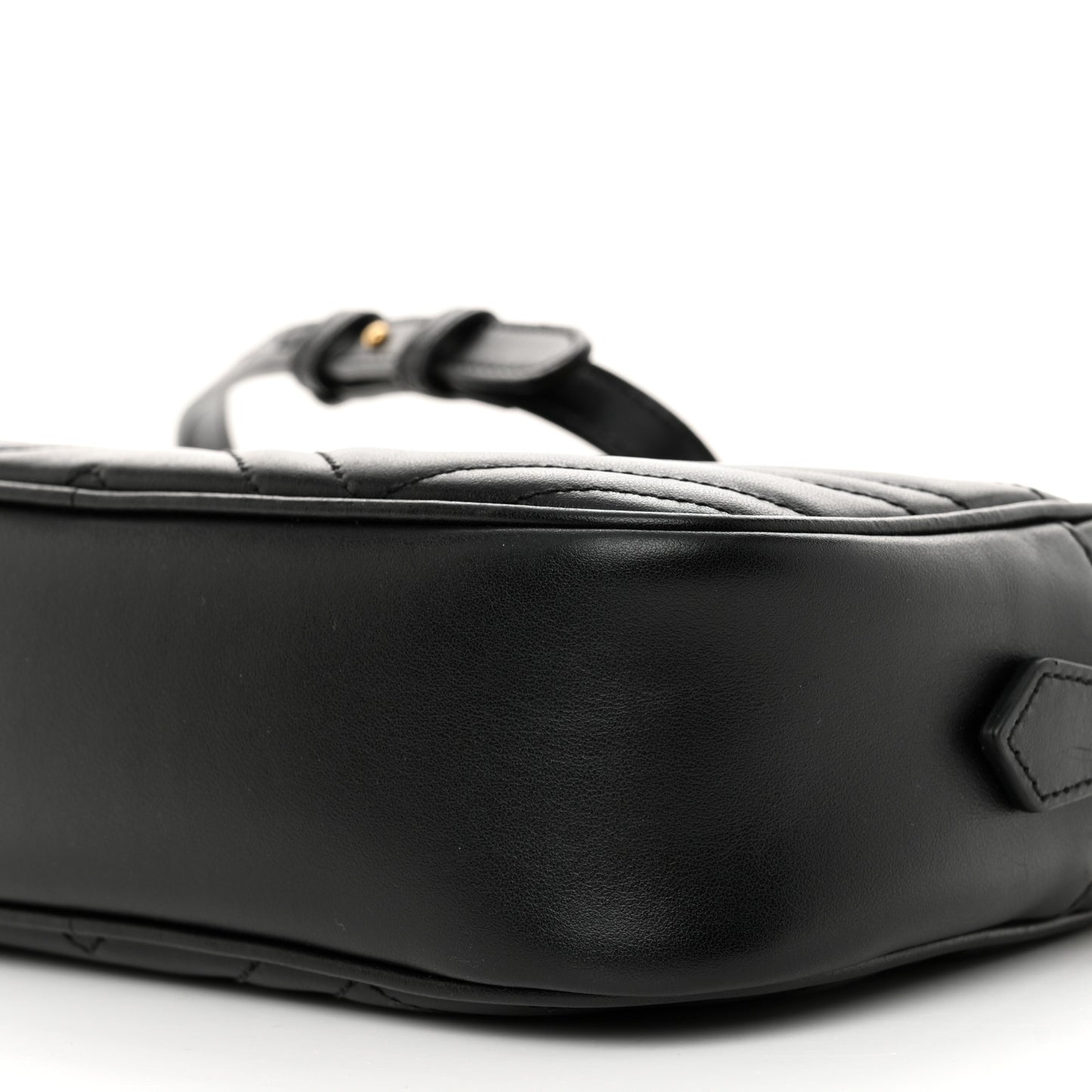 Calfskin Matelasse Small GG Marmont Chain Shoulder Bag Black