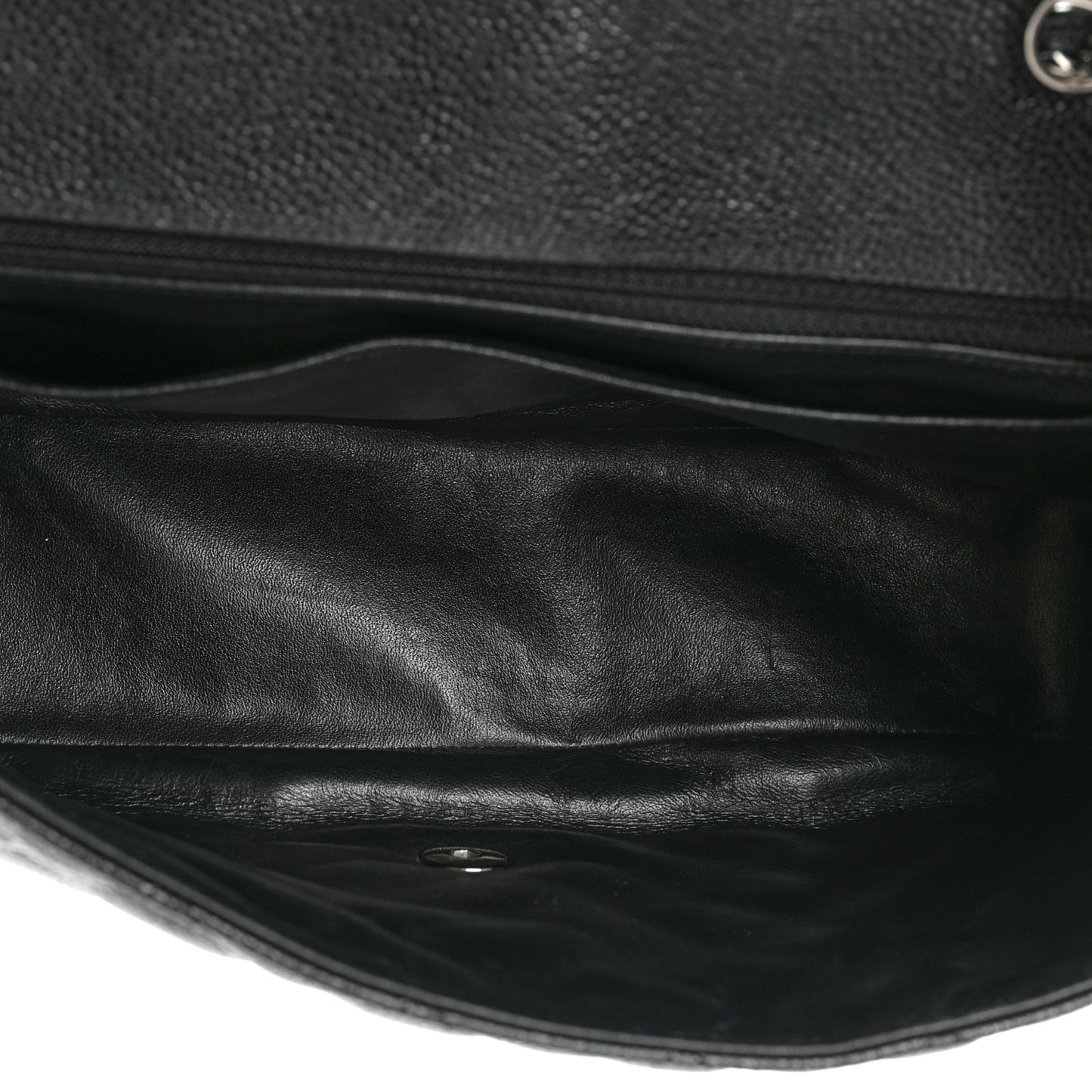 Caviar Quilted Jumbo Single Flap Black