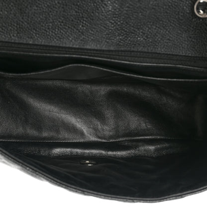 Chanel Caviar Quilted Jumbo Single Flap Black 5 of 10