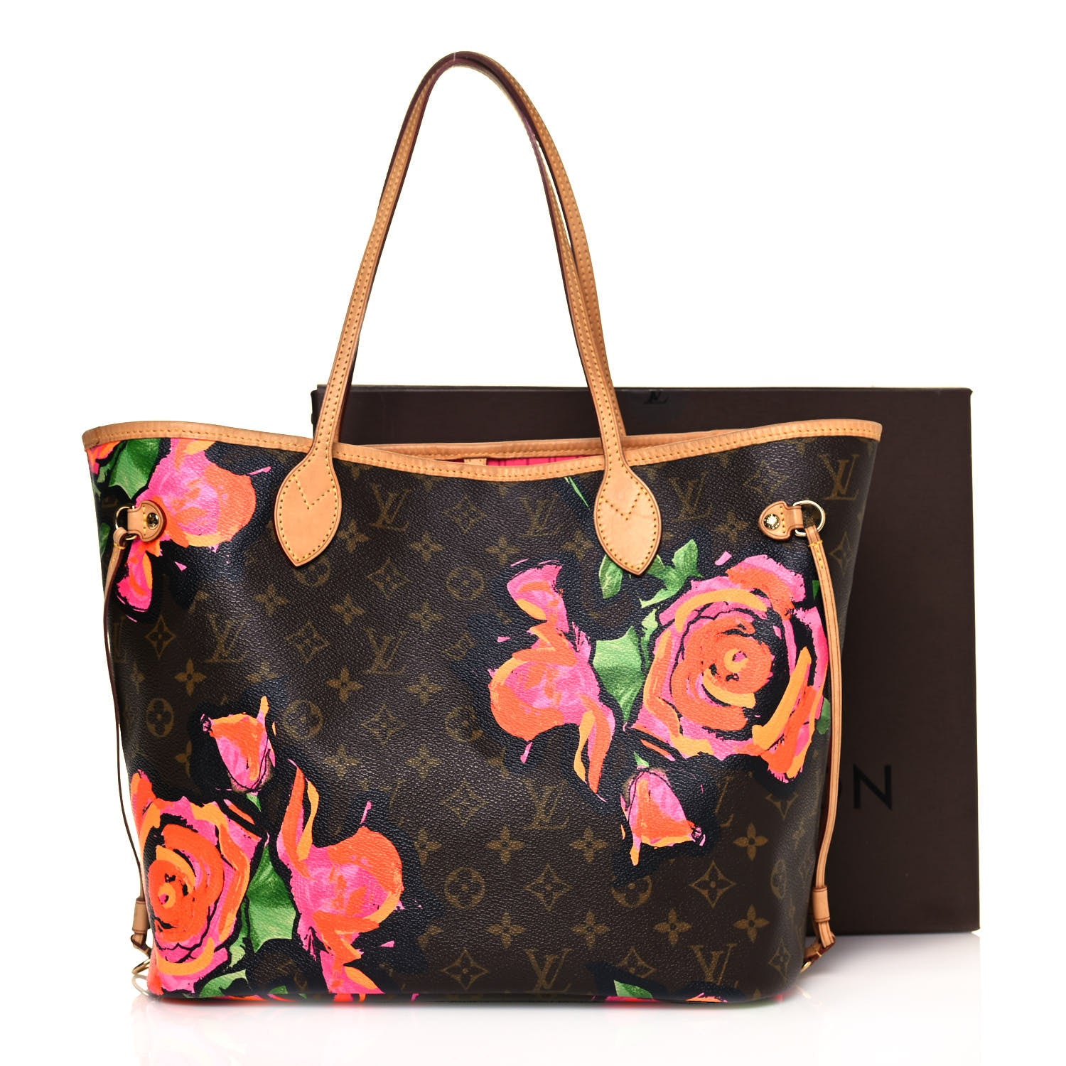 Louis Vuitton Monogram Roses Neverfull MM 13 of 13