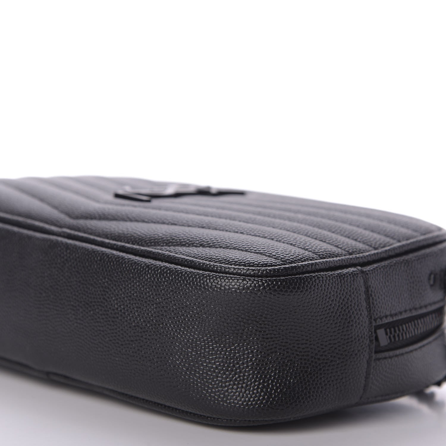 Saint Laurent Grain De Poudre Matelasse Monogram Mini Lou Camera Bag Black 7 of 9