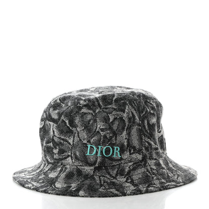 Christian Dior Cotton Jardin Floral Bucket Hat L Blue 3 of 10